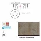 Varaschin odkaz Round venkovní stůl s teakového nohama, H 65cm Viadurini