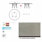 Varaschin odkazy Kulatý stůl pro vnitřní / venkovní moderním designem, H 65 cm Viadurini