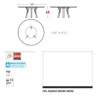 Varaschin odkazy Kulatý stůl pro vnitřní / venkovní moderním designem, H 65 cm Viadurini