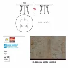 Varaschin odkazy kulatý zahradní stůl s teakového nohama, H 75cm Viadurini