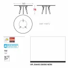 Varaschin odkazy kulatý zahradní stůl s teakového nohama, H 75cm Viadurini