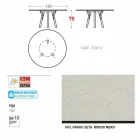 Varaschin odkazy kulatý zahradní stůl s teakového nohama, H 75cm Viadurini