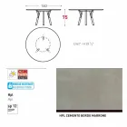 Varaschin odkazy kulatý zahradní stůl s teakového nohama, H 75cm Viadurini