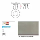 Varaschin odkazy kulatý zahradní stůl s teakového nohama, H 75cm Viadurini