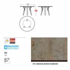 Varaschin odkazy kulatý zahradní stůl s teakového nohama, H 75cm Viadurini