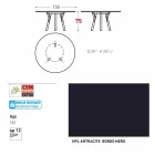 Varaschin odkazy kulatý zahradní stůl s teakového nohama, H 75cm Viadurini