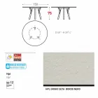 Varaschin odkazy kulatý zahradní stůl s teakového nohama, H 75cm Viadurini