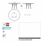 Varaschin odkazy Kulatý stůl moderní design zahrady, H 75 cm Viadurini