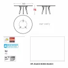 Varaschin odkazy Kulatý stůl moderní design zahrady, H 75 cm Viadurini