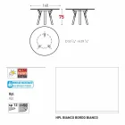 Varaschin odkazy Kulatý stůl moderní design zahrady, H 75 cm Viadurini