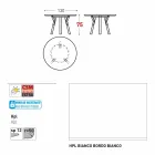 Varaschin odkazy Kulatý stůl moderní design zahrady, H 75 cm Viadurini