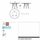 Varaschin odkazy Kulatý stůl moderní design zahrady, H 75 cm Viadurini