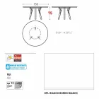 Varaschin odkazy Kulatý stůl moderní design zahrady, H 75 cm Viadurini