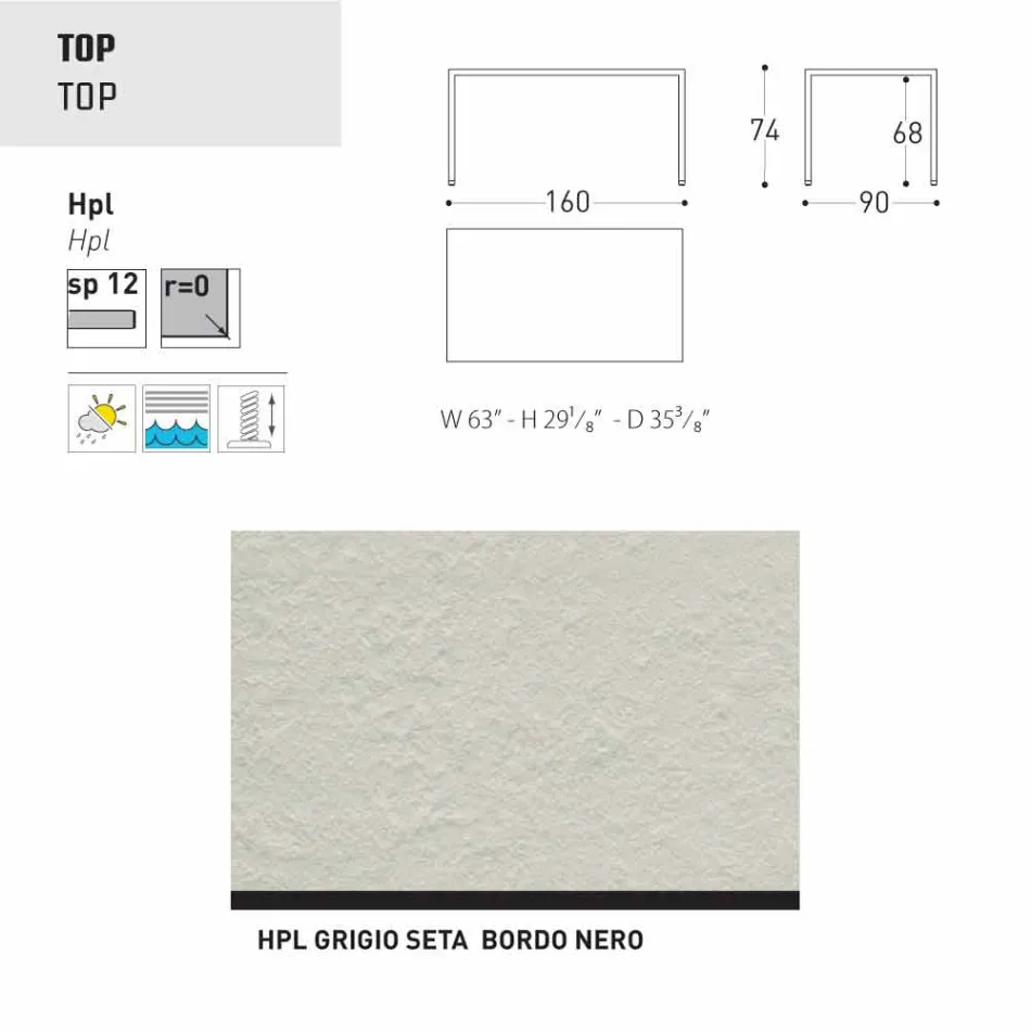 Varaschin Victor stůl pro vnitřní a zahradní stolování, moderní design Viadurini