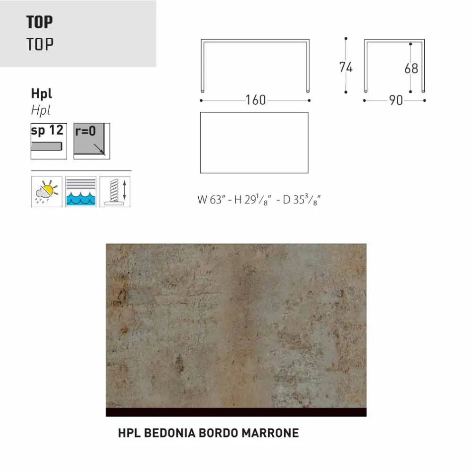 Varaschin Victor stůl pro vnitřní a zahradní stolování, moderní design Viadurini