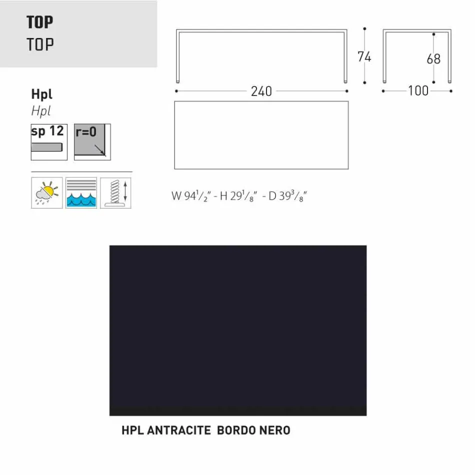 Varaschin Victor stůl pro vnitřní a zahradní stolování, moderní design Viadurini