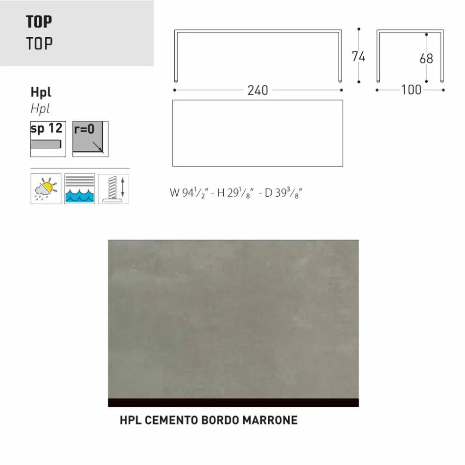 Varaschin Victor stůl pro vnitřní a zahradní stolování, moderní design Viadurini