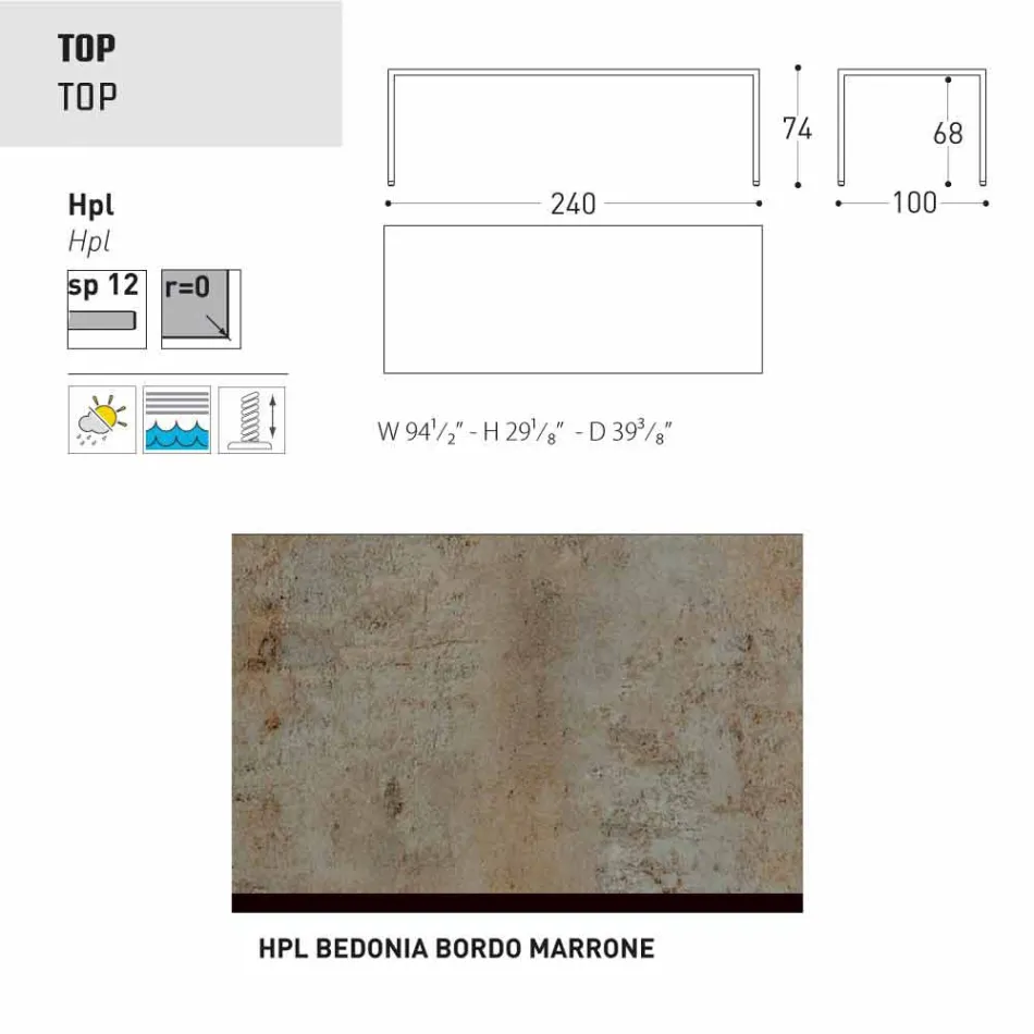 Varaschin Victor stůl pro vnitřní a zahradní stolování, moderní design Viadurini