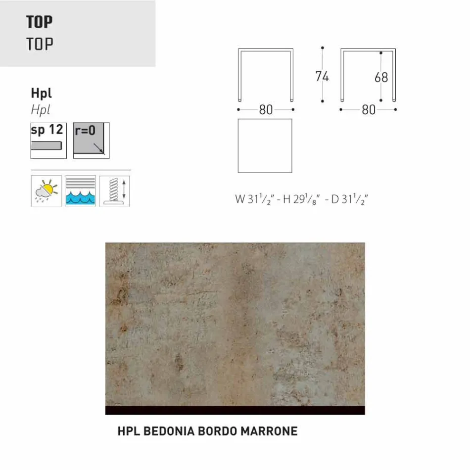 Varaschin Victor stůl pro vnitřní a zahradní stolování, moderní design Viadurini