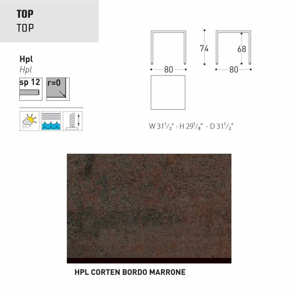 Varaschin Victor stůl pro vnitřní a zahradní stolování, moderní design Viadurini