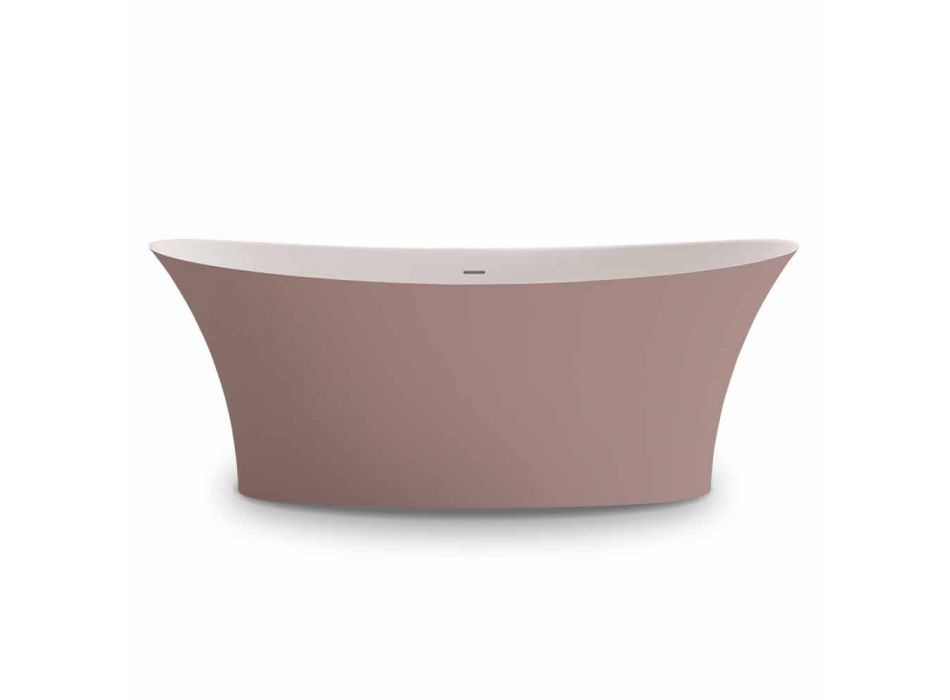 Volně stojící dvoubarevná vana, pevný povrchový design - Podívejte se Viadurini