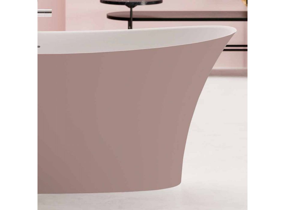 Volně stojící dvoubarevná vana, pevný povrchový design - Podívejte se Viadurini