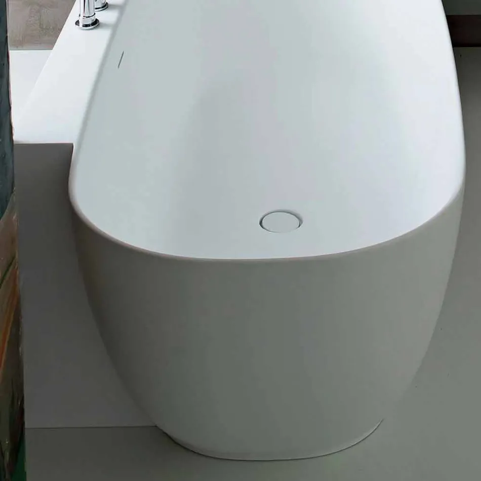 Volně stojící vana v moderním stylu s bílým designem - Lipperiavas1 Viadurini