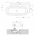 Volně stojící vana v moderním stylu s bílým designem - Lipperiavas1 Viadurini