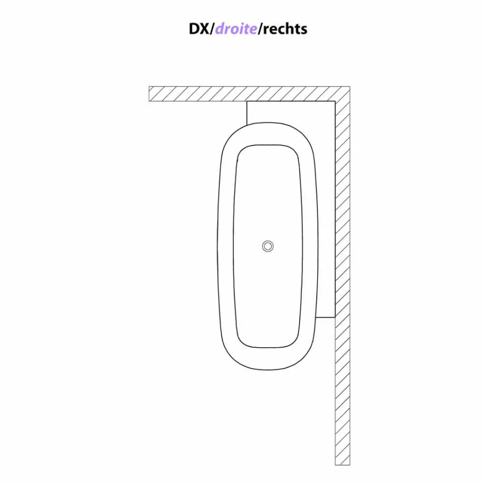 Volně stojící vana v moderním stylu s bílým designem - Lipperiavas1 Viadurini
