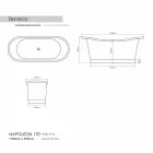 Vana volně stojící měď lázeň dokončena v niklu Julia Viadurini