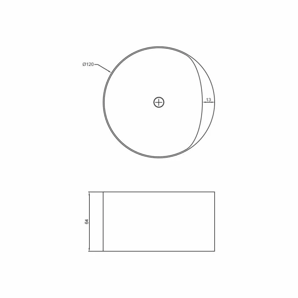 Kulatá volně stojící vana vyrobená v Itálii Cremona Viadurini