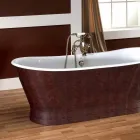 Vana s litinový vnější obal kožený Elsie Viadurini