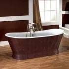 Vana s litinový vnější obal kožený Elsie Viadurini