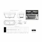 Vana design litinových lázni s Pierce lesklým povrchem Viadurini