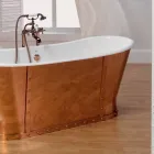 Vana pozlacené litiny koupel externě Henry měď Viadurini