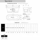 Vana pozlacené litiny koupel externě Henry měď Viadurini