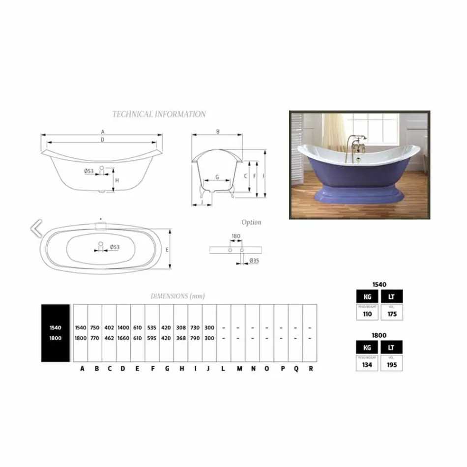 Vana prosklené a malované litiny nohy Lane Viadurini