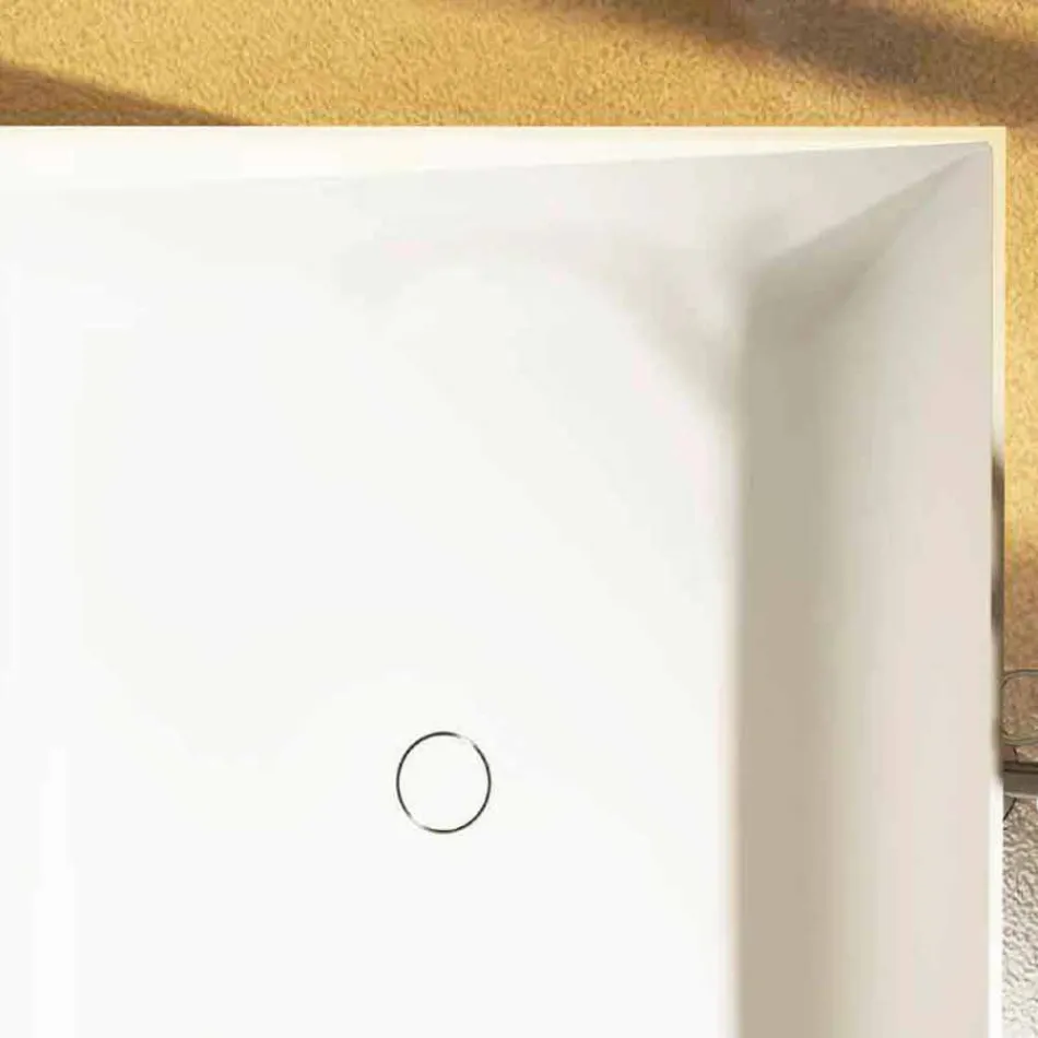 Volně stojící čtvercová vana vyrobená v Itálii Argentera design Viadurini