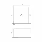 Volně stojící čtvercová vana vyrobená v Itálii Argentera design Viadurini