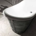 Moderní design volně stojící vana v pryskyřici vyrobené v Itálii, Furtei Viadurini