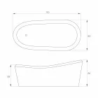 Moderní design volně stojící vana v pryskyřici vyrobené v Itálii, Furtei Viadurini