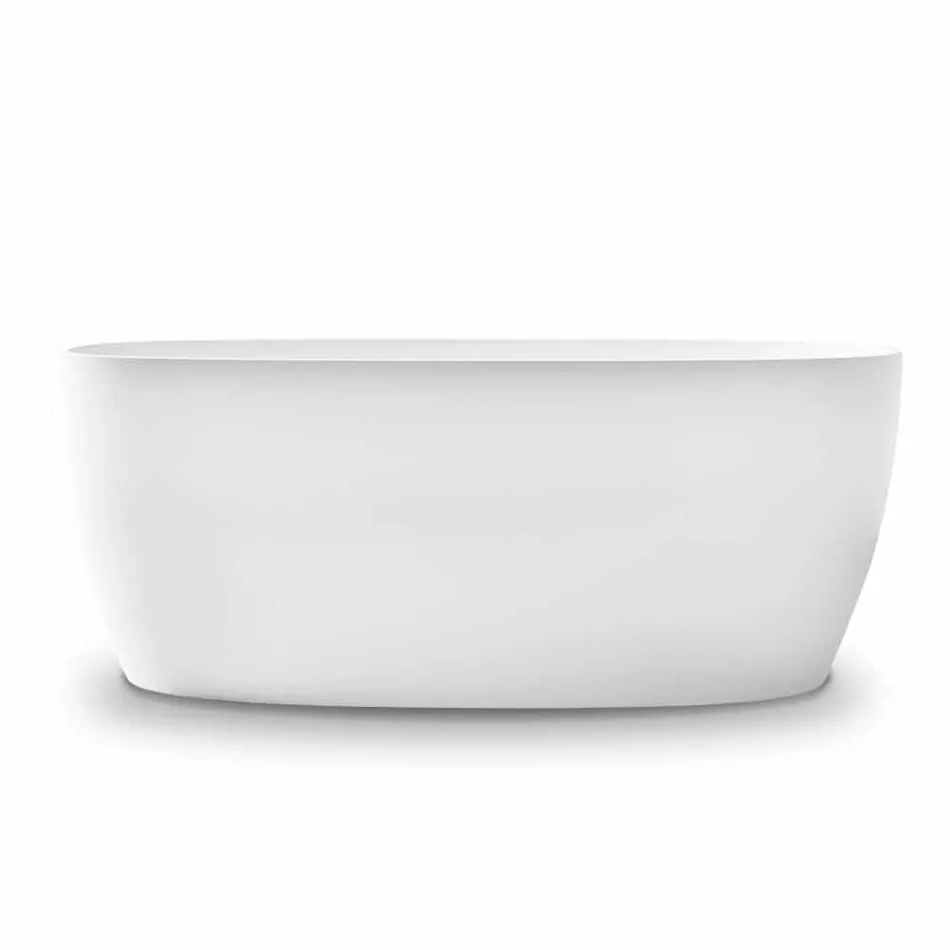 Volně stojící Vana, Design Pevný Povrch Lesklý / Matte - Veil Viadurini