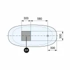 Volně stojící Vana, Design Pevný Povrch Lesklý / Matte - Veil Viadurini