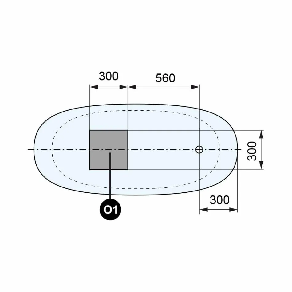 Volně stojící Vana, Design Pevný Povrch Lesklý / Matte - Veil Viadurini