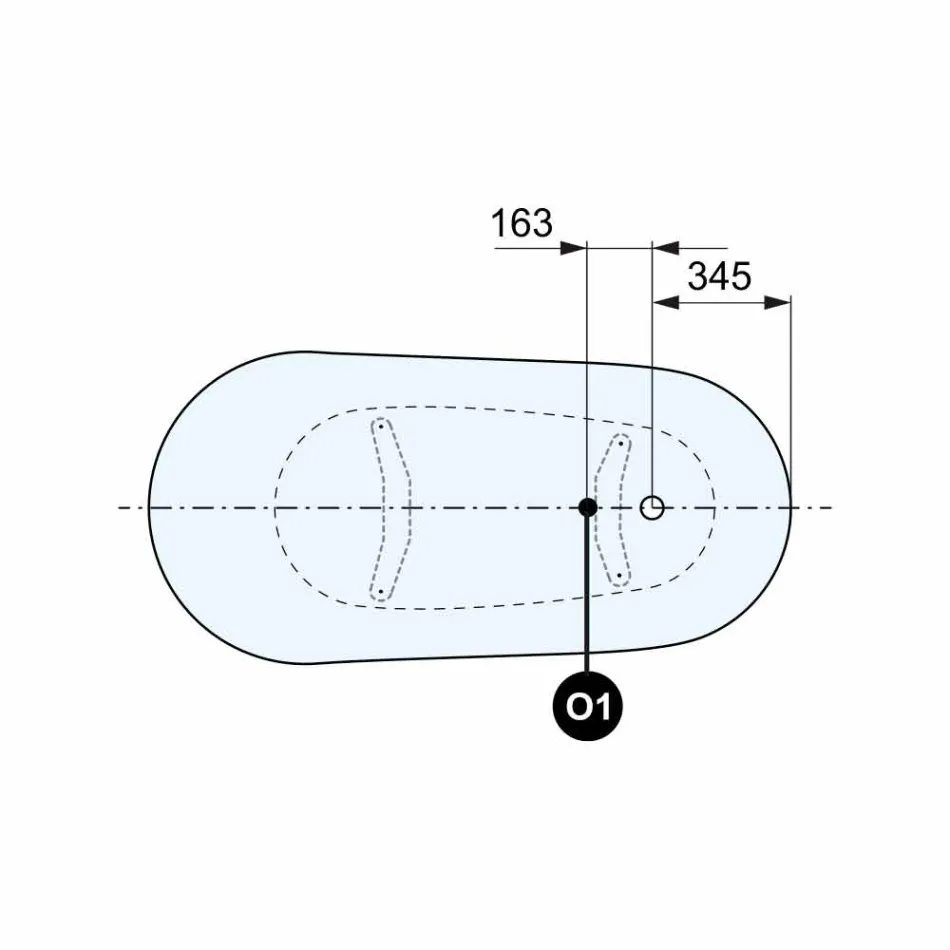 Volně stojící Vana, Viktoriánský Design V Pevném Povrchu - Déšť Viadurini