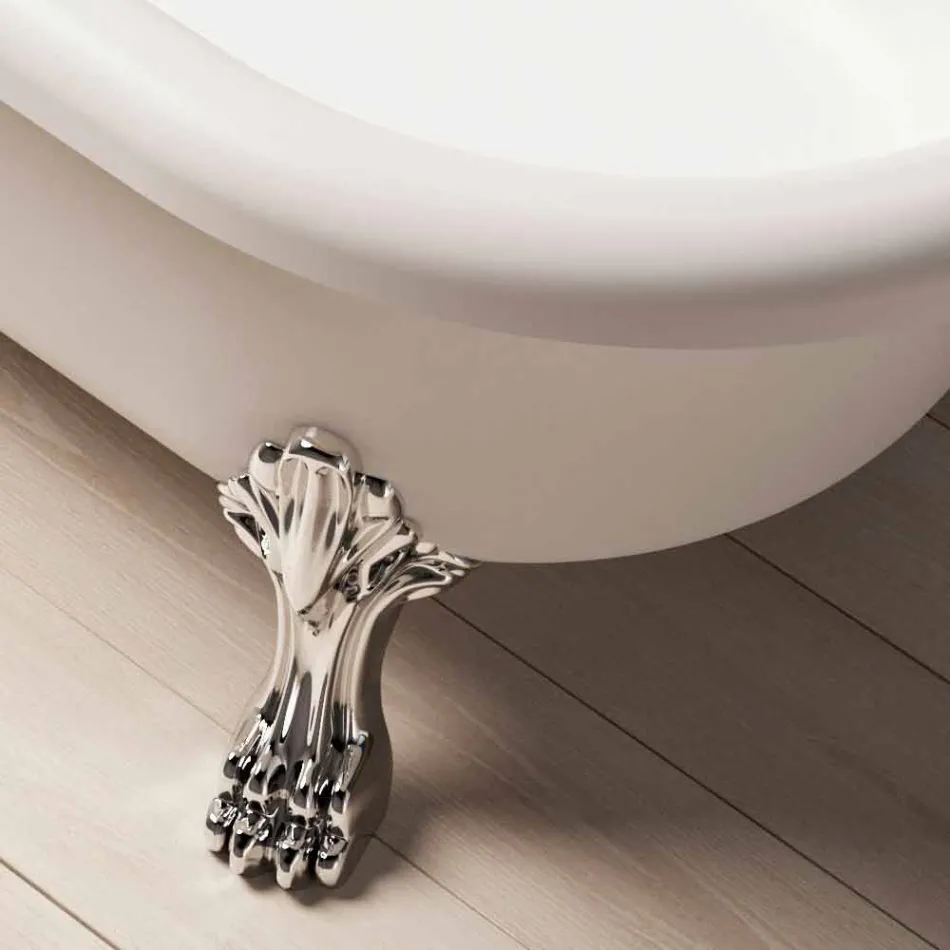 Design Volně stojící koupel, nohy v Chrome Finish - zdarma Viadurini