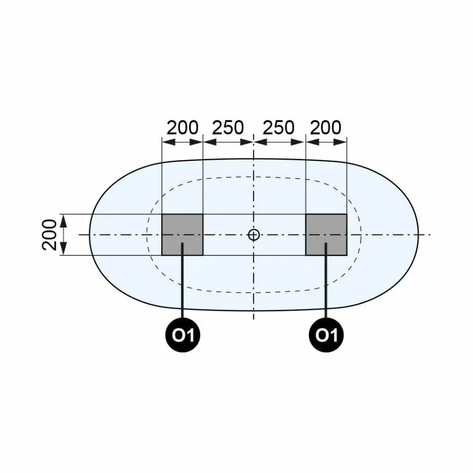 Volně stojící Vana, Vyrobeno v Itálii, v Pevném Povrchu - Průtok Viadurini