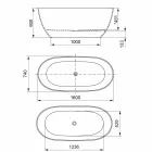 Volně stojící Vana, Vyrobeno v Itálii, v Pevném Povrchu - Průtok Viadurini