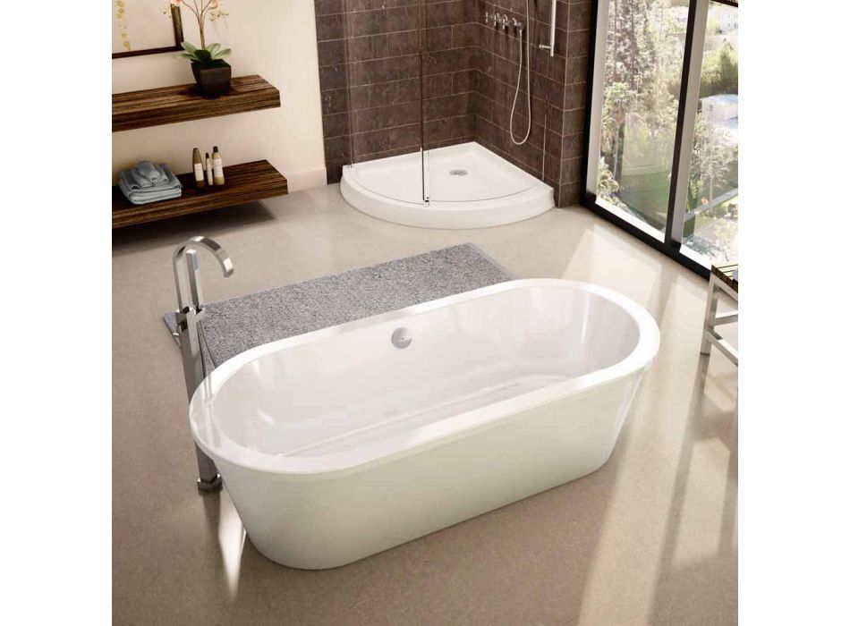 Bath moderní Bílý volně stojící dubna 1800x830 mm Viadurini