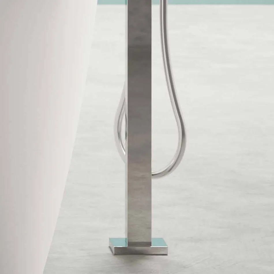 Volně stojící moderní design koupelny lesklý bílý nebo mat - tvář Viadurini